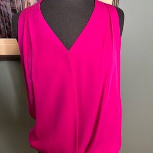 Joie Pink Sleeveless Wrap Blouse Size Medium